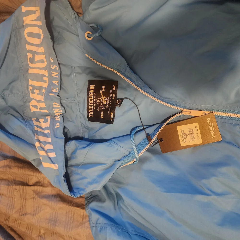 đź’™ TRUE RELIGION Blue Anorak Hoodie Jacket (NWT) - Picture 2 of 3